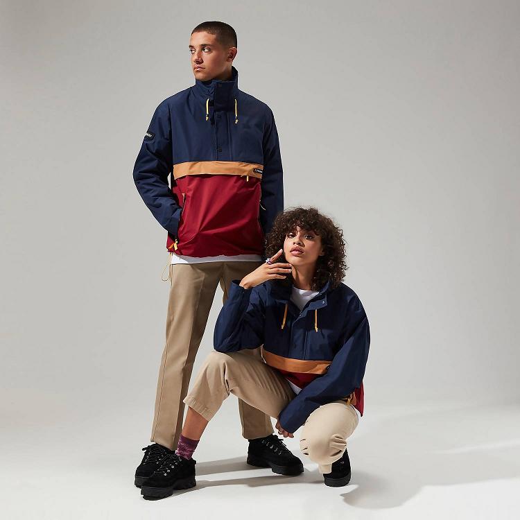 Dámska Nepremokavá Bunda Berghaus Gore Tex Ski Smock 86 Námornícka Modrá Červené Slovensko 7510BSRPM